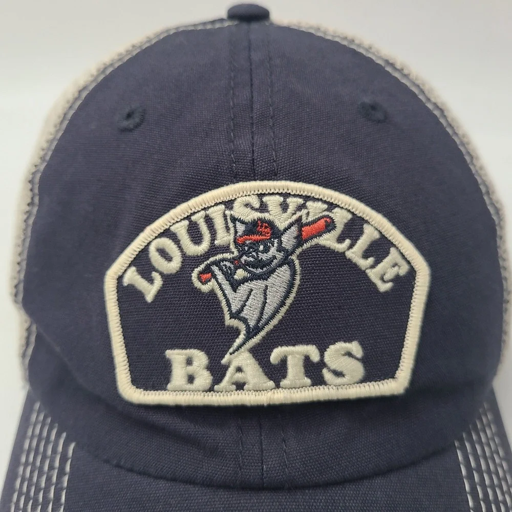 Louisville Bats Hat Fitted One Size 47 Brand Closer Blue Beige MiLB Baseball Men
